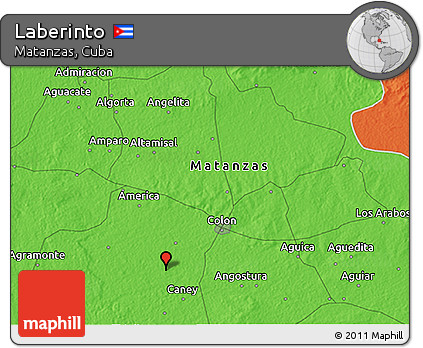 Political 3D Map of Laberinto