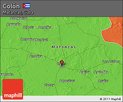 Political 3D Map of Colón