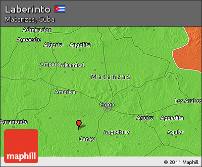 Political 3D Map of Laberinto