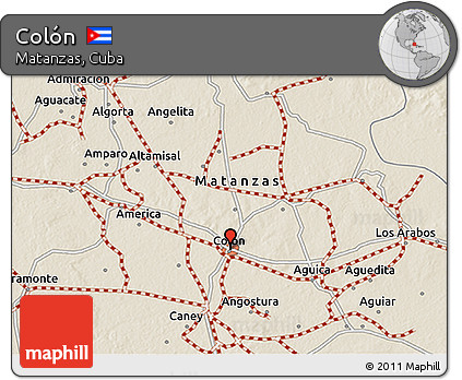 Shaded Relief 3D Map of Colón