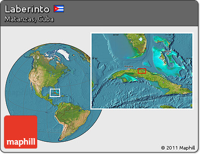 Satellite Location Map of Laberinto