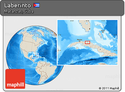 Shaded Relief Location Map of Laberinto