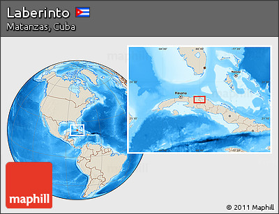 Shaded Relief Location Map of Laberinto