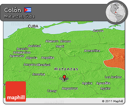 Political Panoramic Map of Colón
