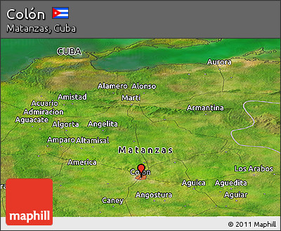 Satellite Panoramic Map of Colón