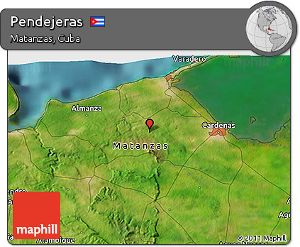 Satellite 3D Map of Pendejeras