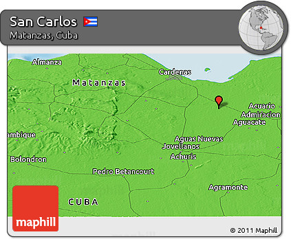 Political Panoramic Map of San Carlos