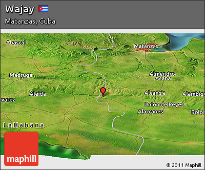 Satellite Panoramic Map of Wajay
