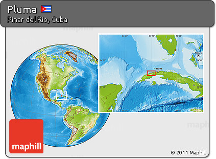 Physical Location Map of Pluma
