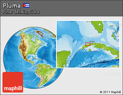 Physical Location Map of Pluma