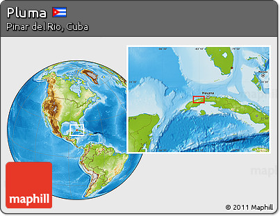 Physical Location Map of Pluma