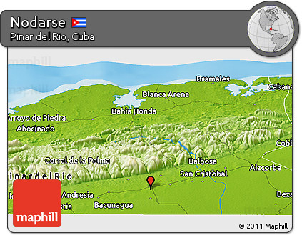 Physical Panoramic Map of Nodarse