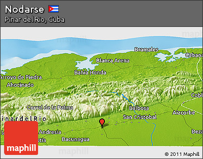 Physical Panoramic Map of Nodarse