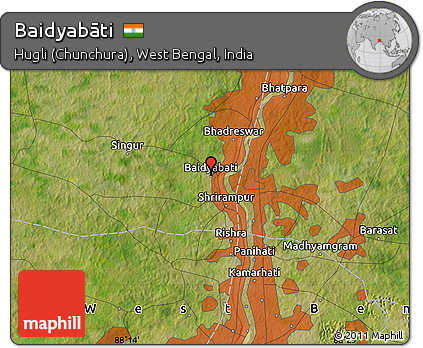 Satellite Map of Baidyabāti