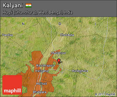 Satellite Map of Kalyani