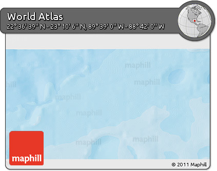 Political 3D Map of the Area around 22° 53' 22" N, 89° 10' 30" W