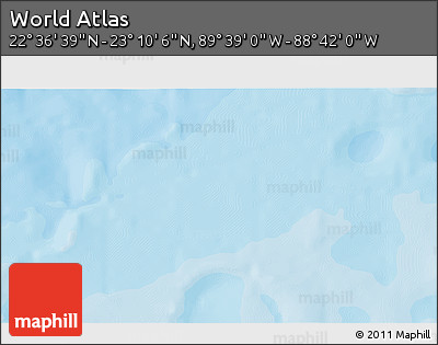 Political 3D Map of the Area around 22° 53' 22" N, 89° 10' 30" W