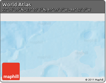 Political 3D Map of the Area around 22° 53' 22" N, 89° 10' 30" W