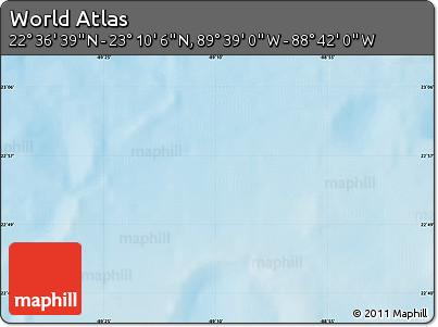 Physical Map of the Area around 22° 53' 22" N, 89° 10' 30" W