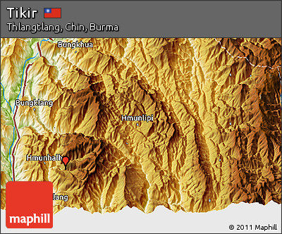 Physical 3D Map of Tikir