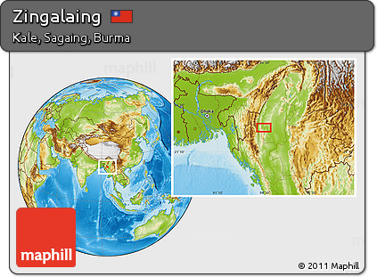 Physical Location Map of Zingalaing