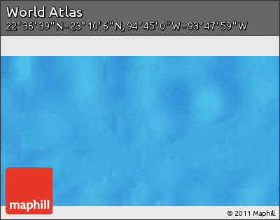 Physical 3D Map of the Area around 22° 53' 22" N, 94° 16' 30" W