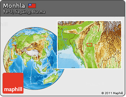 Physical Location Map of Monhla