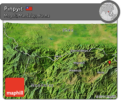 Satellite 3D Map of Pinpyit