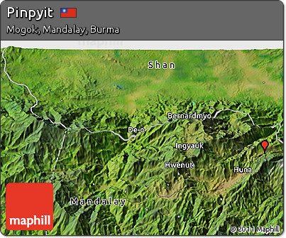 Satellite 3D Map of Pinpyit