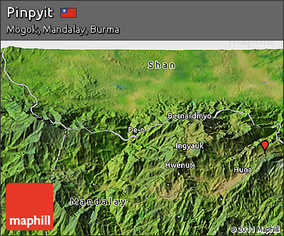 Satellite 3D Map of Pinpyit