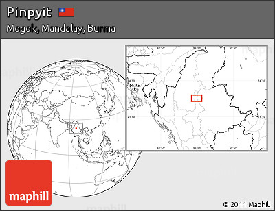 Blank Location Map of Pinpyit