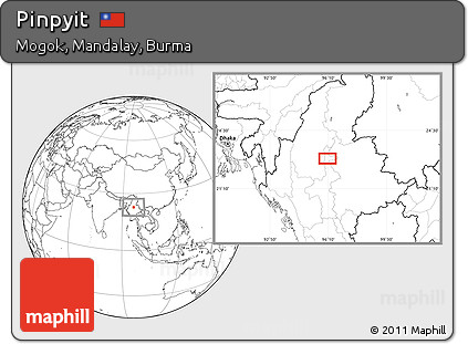 Blank Location Map of Pinpyit