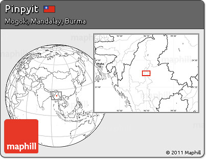 Blank Location Map of Pinpyit