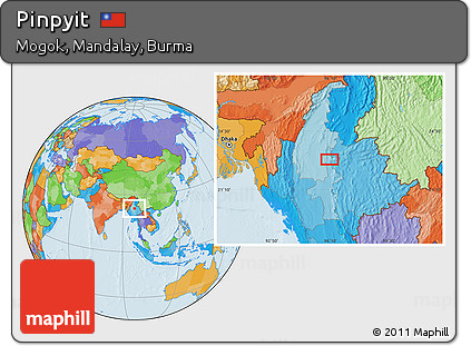 Political Location Map of Pinpyit