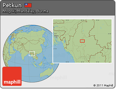 Savanna Style Location Map of Petkun