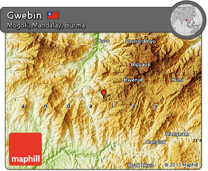 Physical Map of Gwebin