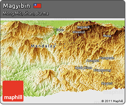 Physical Panoramic Map of Magyibin