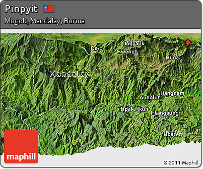 Satellite Panoramic Map of Pinpyit