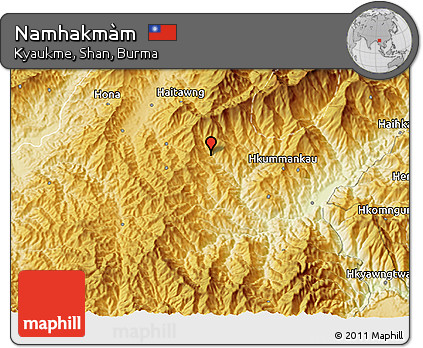 Physical 3D Map of Namhakmàm