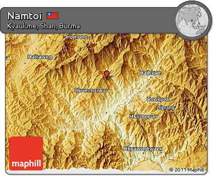 Physical 3D Map of Namtoi