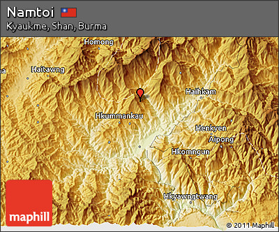 Physical 3D Map of Namtoi