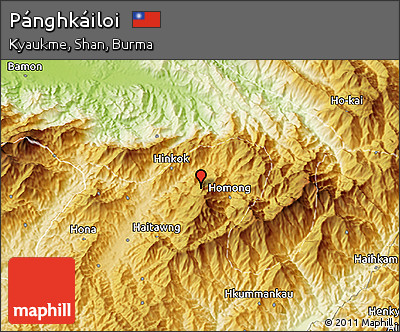 Physical 3D Map of Pánghkáiloi