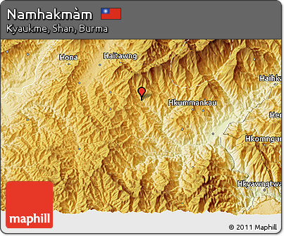 Physical 3D Map of Namhakmàm