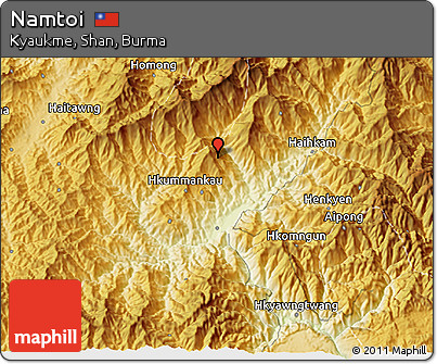 Physical 3D Map of Namtoi