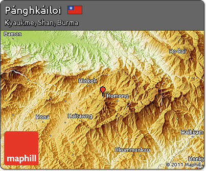 Physical 3D Map of Pánghkáiloi