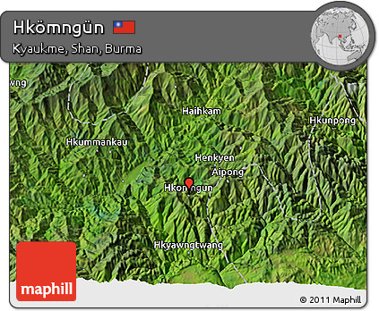 Satellite 3D Map of Hkömngün