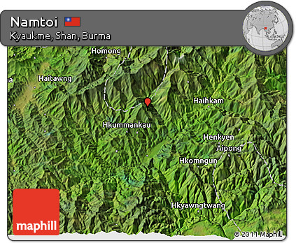 Satellite 3D Map of Namtoi