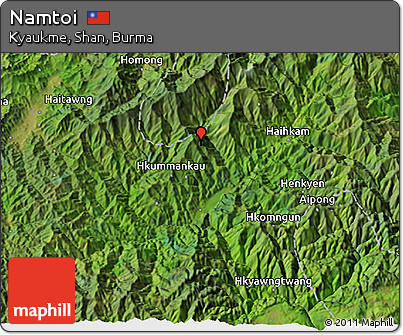 Satellite 3D Map of Namtoi