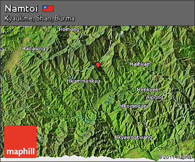 Satellite 3D Map of Namtoi