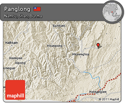 Shaded Relief 3D Map of Panglong